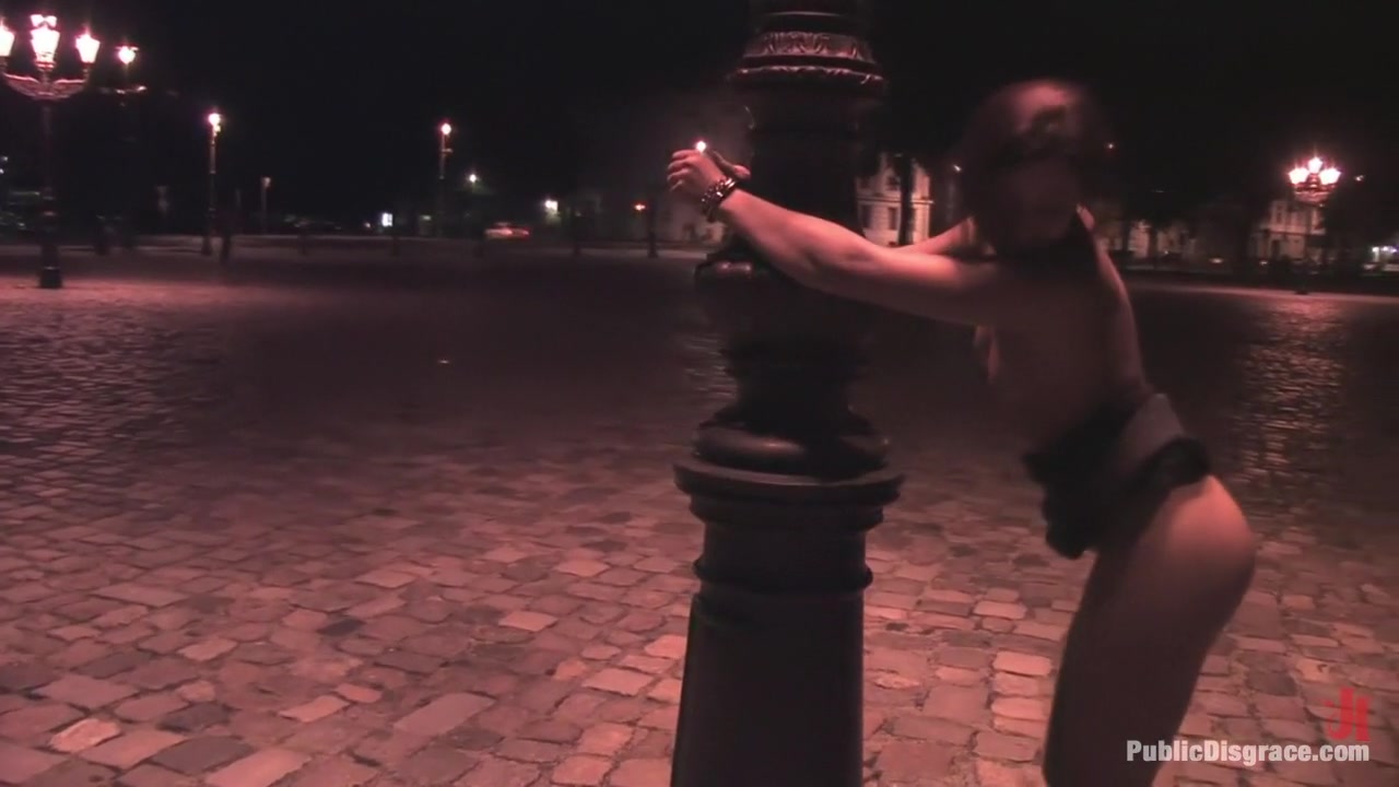 Beautiful Czech girl exposed on the streets at night!!!