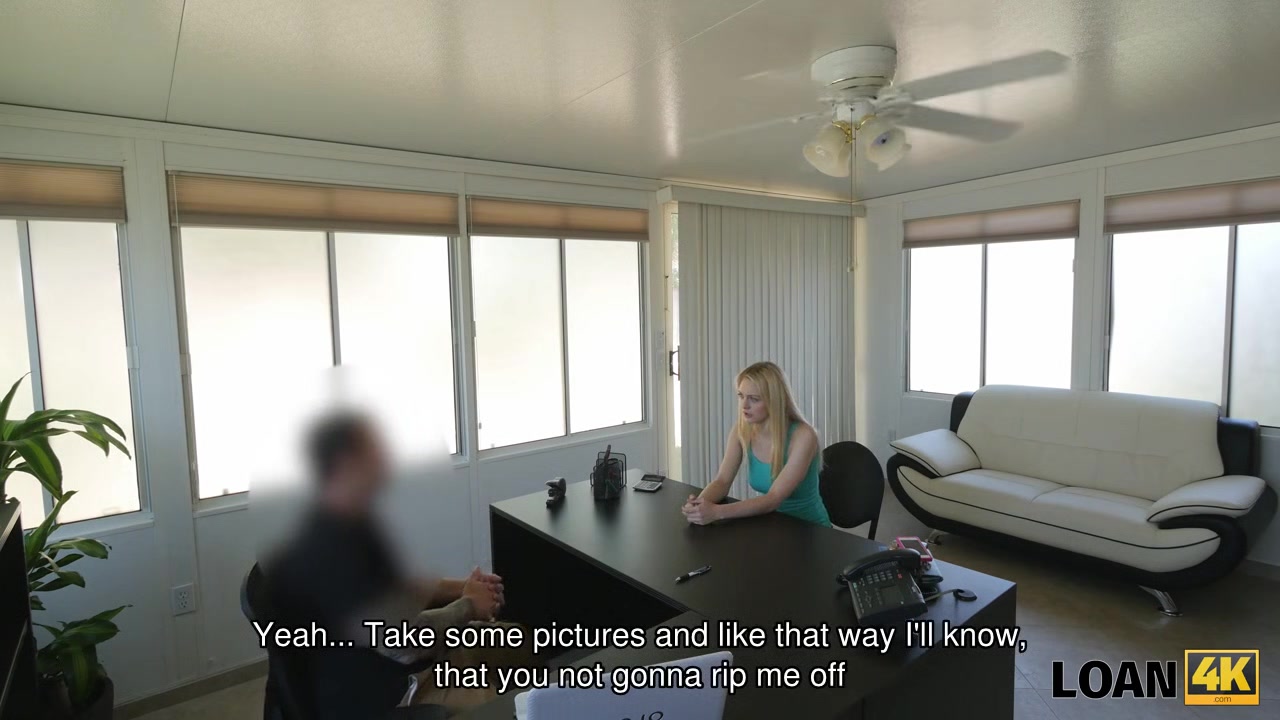 LOAN4K. Allie Rae tells she is a stripper so why loan agent gets horny