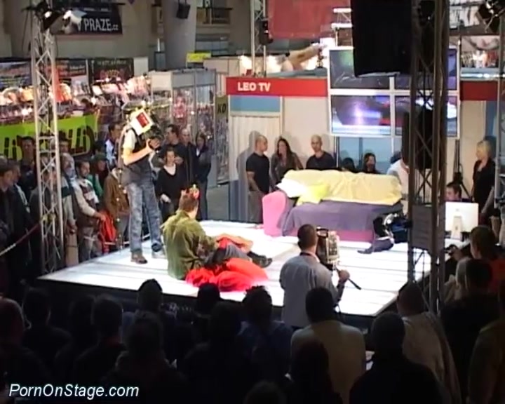 real porn on public stage
