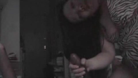 Japanese babe swallowing huge black hard cock