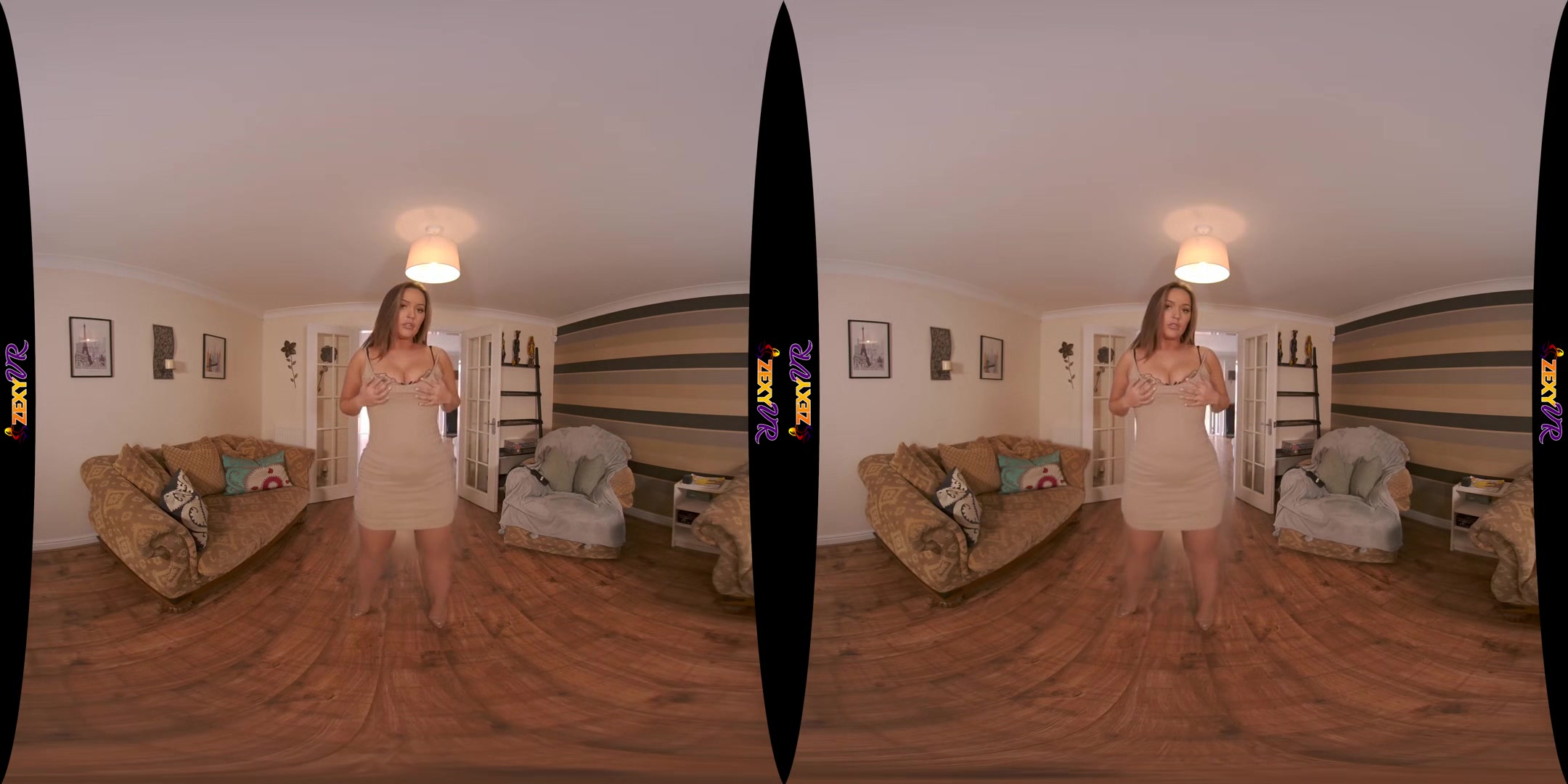Sexy Surprise - Big Tits Babe in Lingerie Stripping