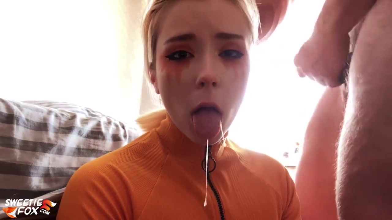 Babe Deepthroat And Cowgirl On Dick In Yellow Dress And Torn Tights
