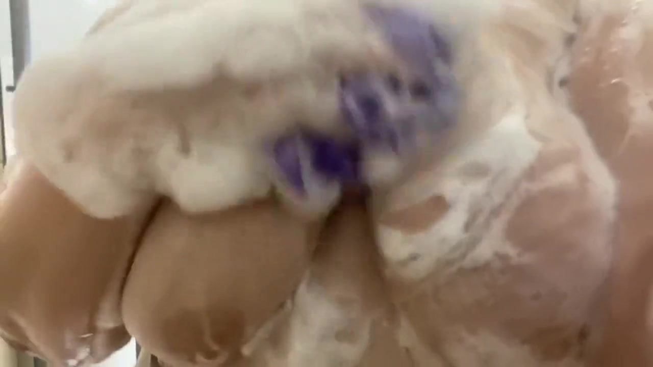 Bbw Soapy Natural Boobs Shower Wash
