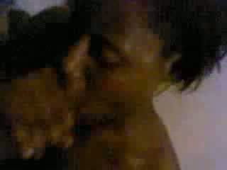 Black chick gives head
