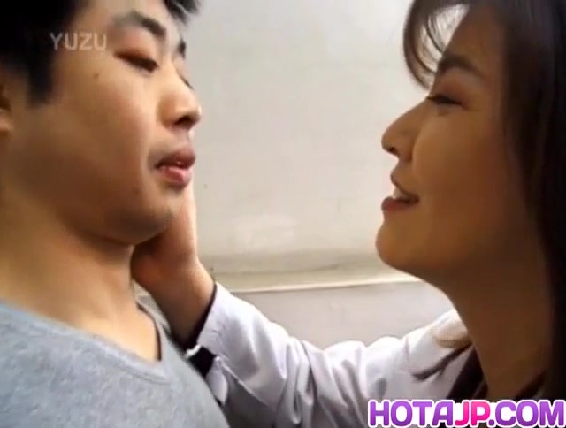 Yuko Tachibana has cum pouring from mouth after sucking