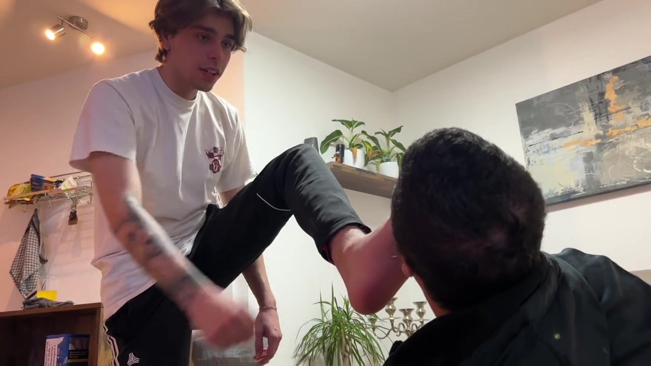 Feet socks master licking