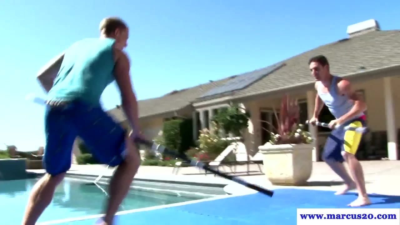 Athletic straight jock facefucked outdoors