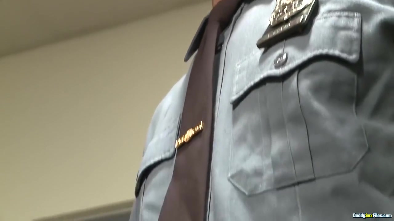 Gay Porn In Riding The Biggest Cop Cock