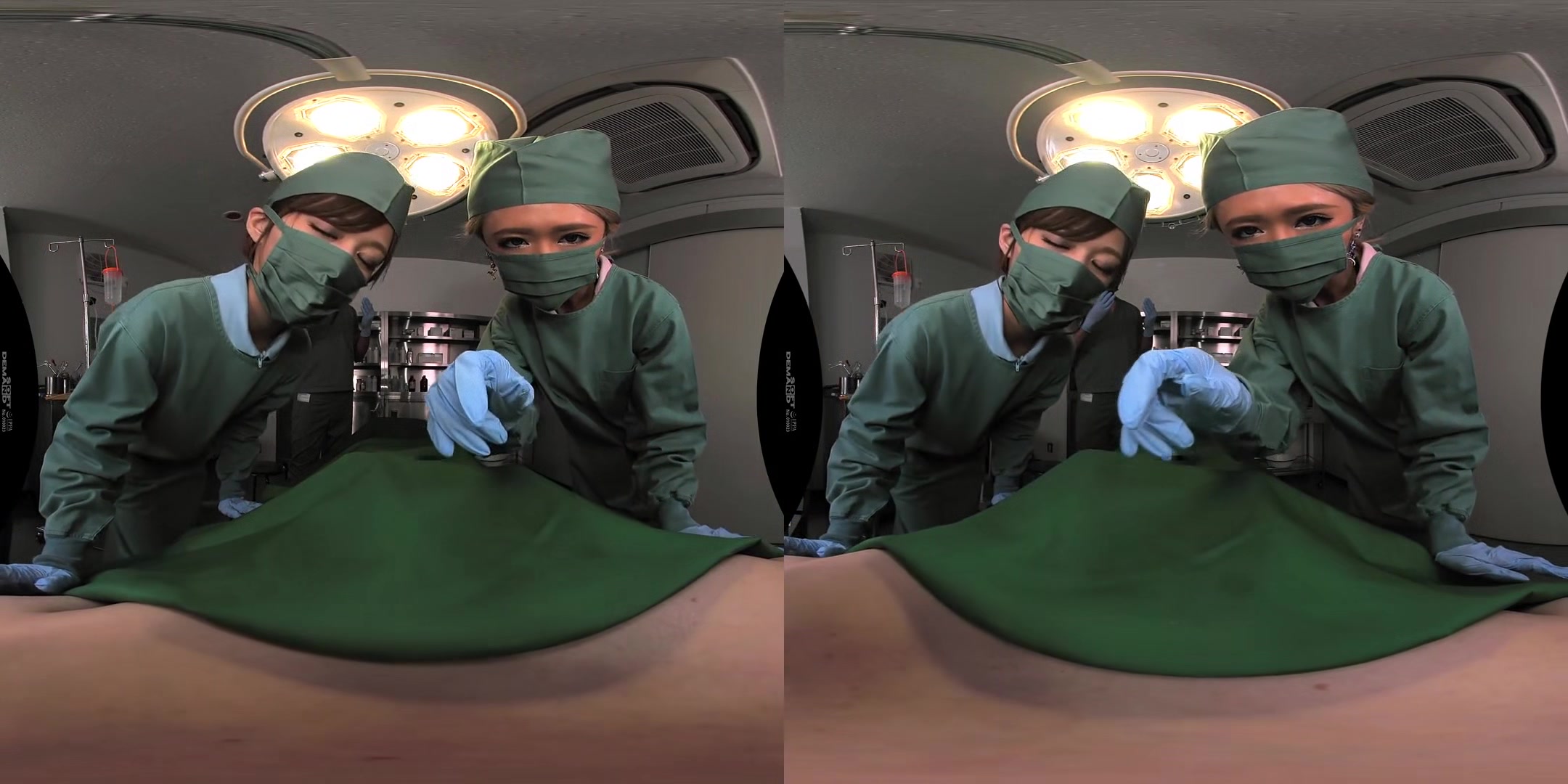 Super Cute Gal Nurses Interrup Your Surgery; MFF Threesome with Japanese Teens