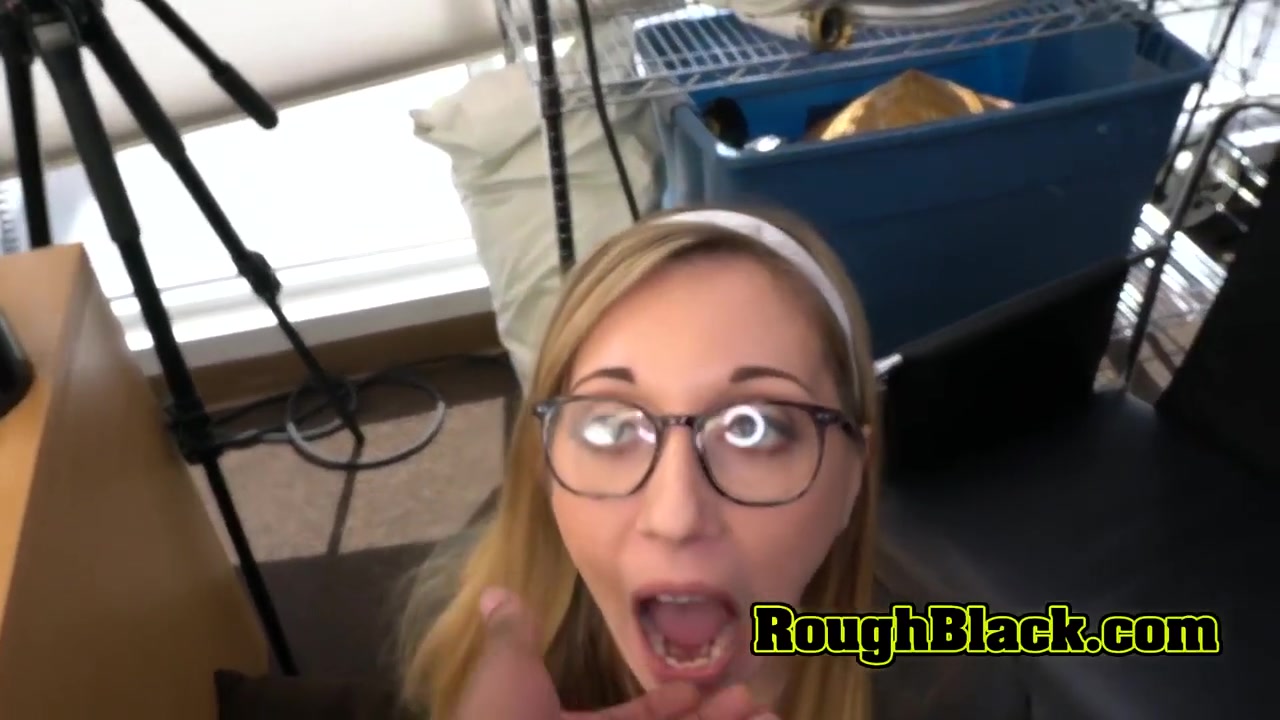 Nerdy Chick Gets On Her Knees And Sucks Dick Like The S
