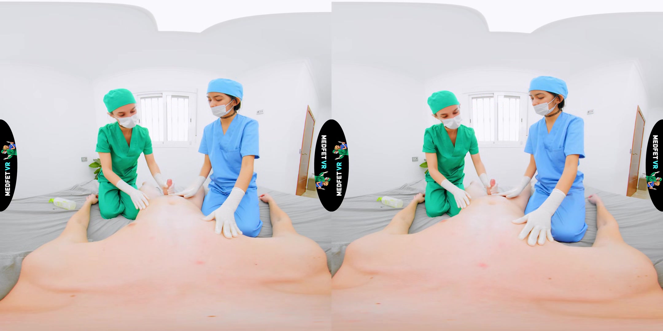 2 Student Nurses Jerk You Off - Semen Extraction