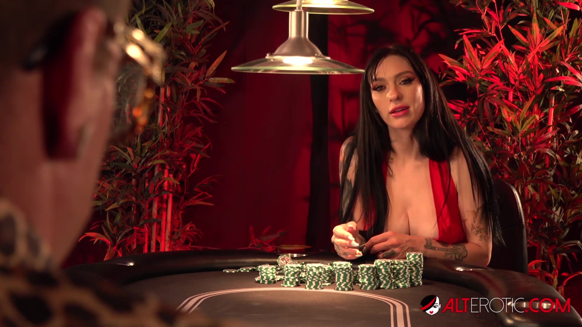 Tattooed hottie Misha Montana goes all in on poker