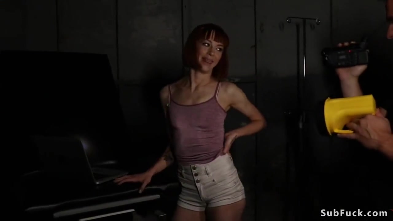 Bound Redhead In Anal Gangbang Sex