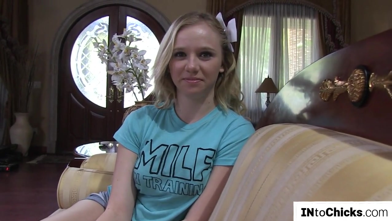Busty les beauty interviews before oralsex in sapphic duo