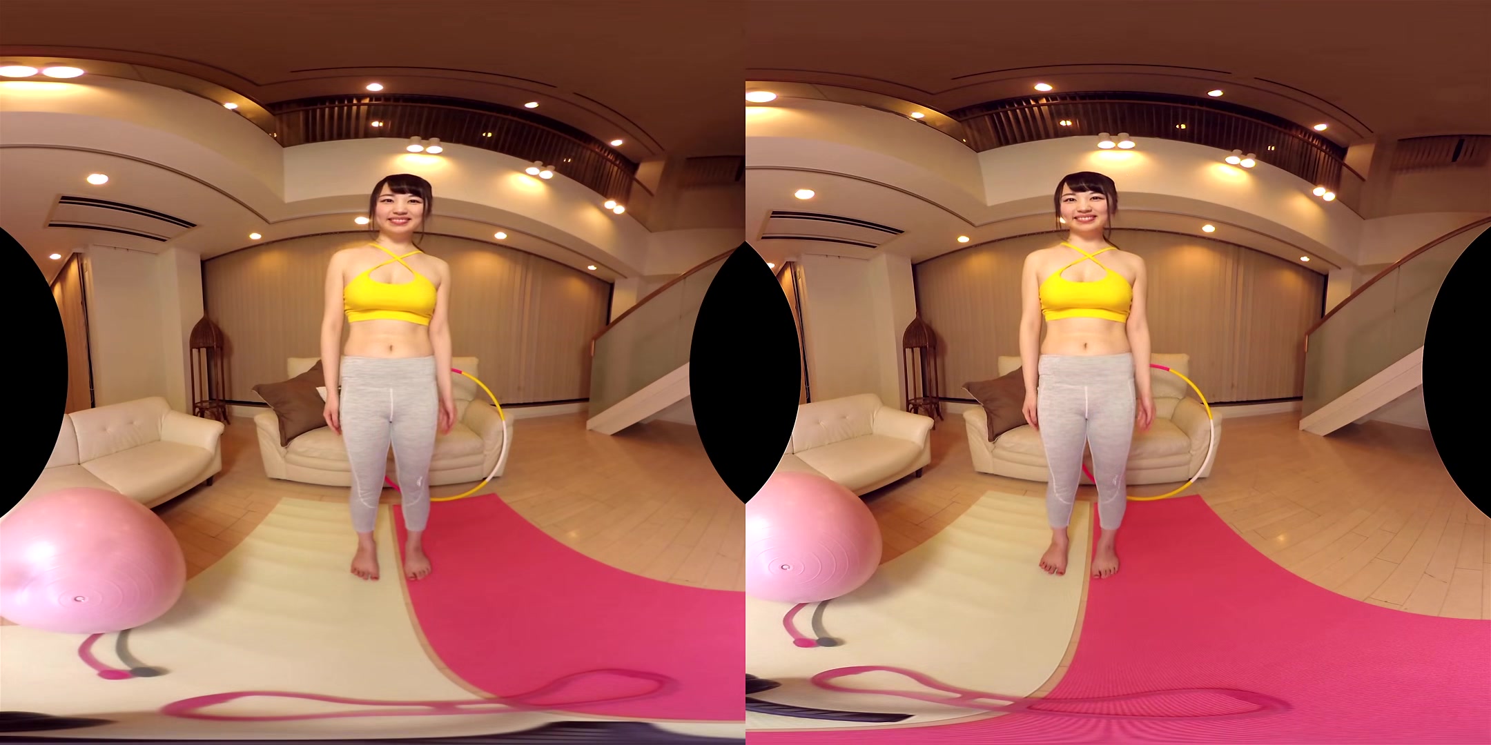 Unable To Focus During Our Private Lesson - Asian Babe Bikini Workout Tease
