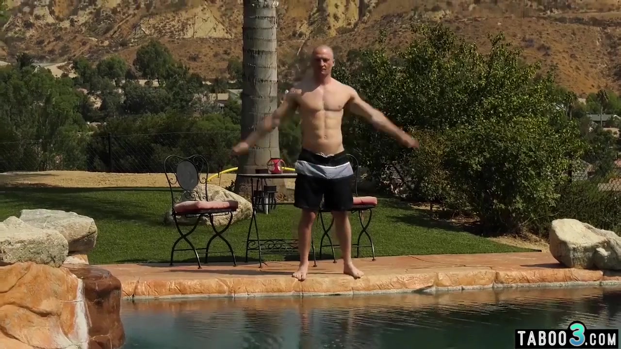 Oiling By The Pool Ends In Blonde teen 18+ Stepsisters Kase