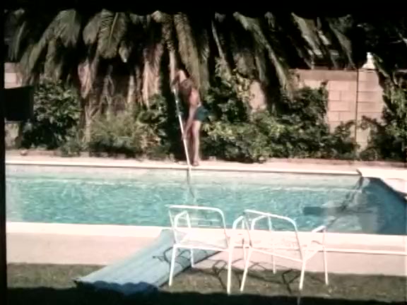 Blond drilled near the pool
