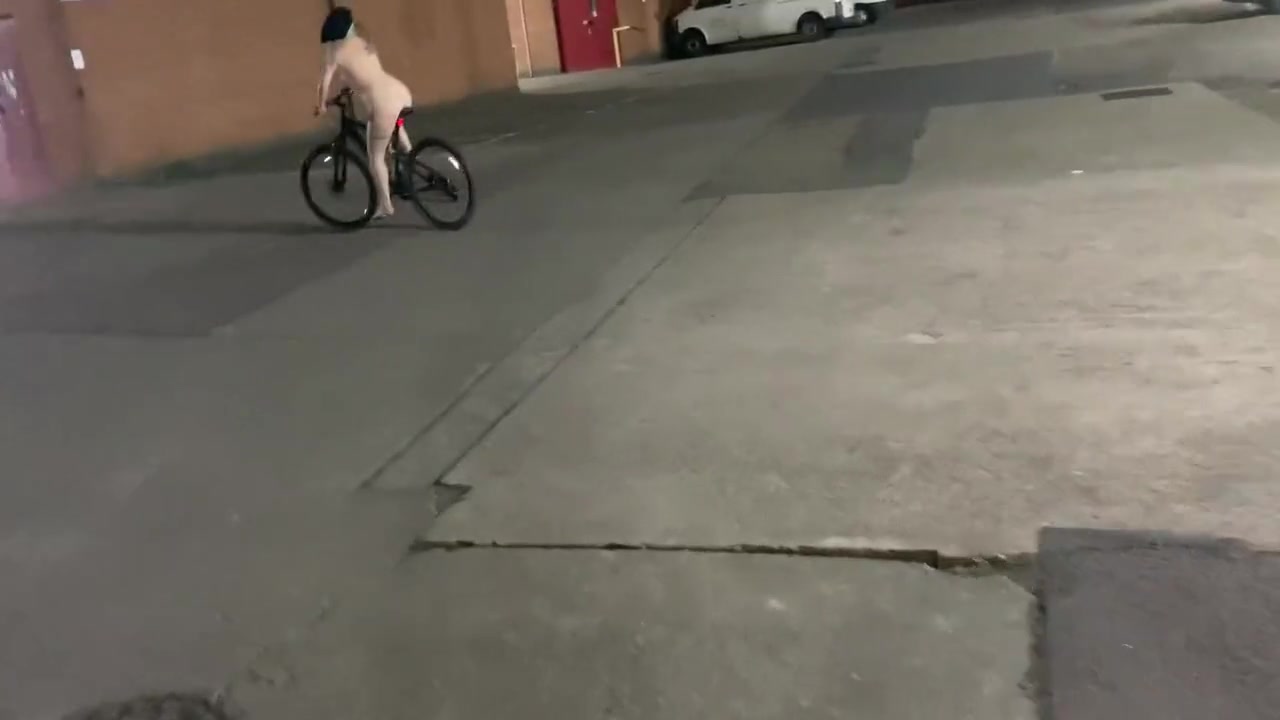 Behind The Scenes Footage Of Street Girl Steals A Bike But Has To Ride It Back