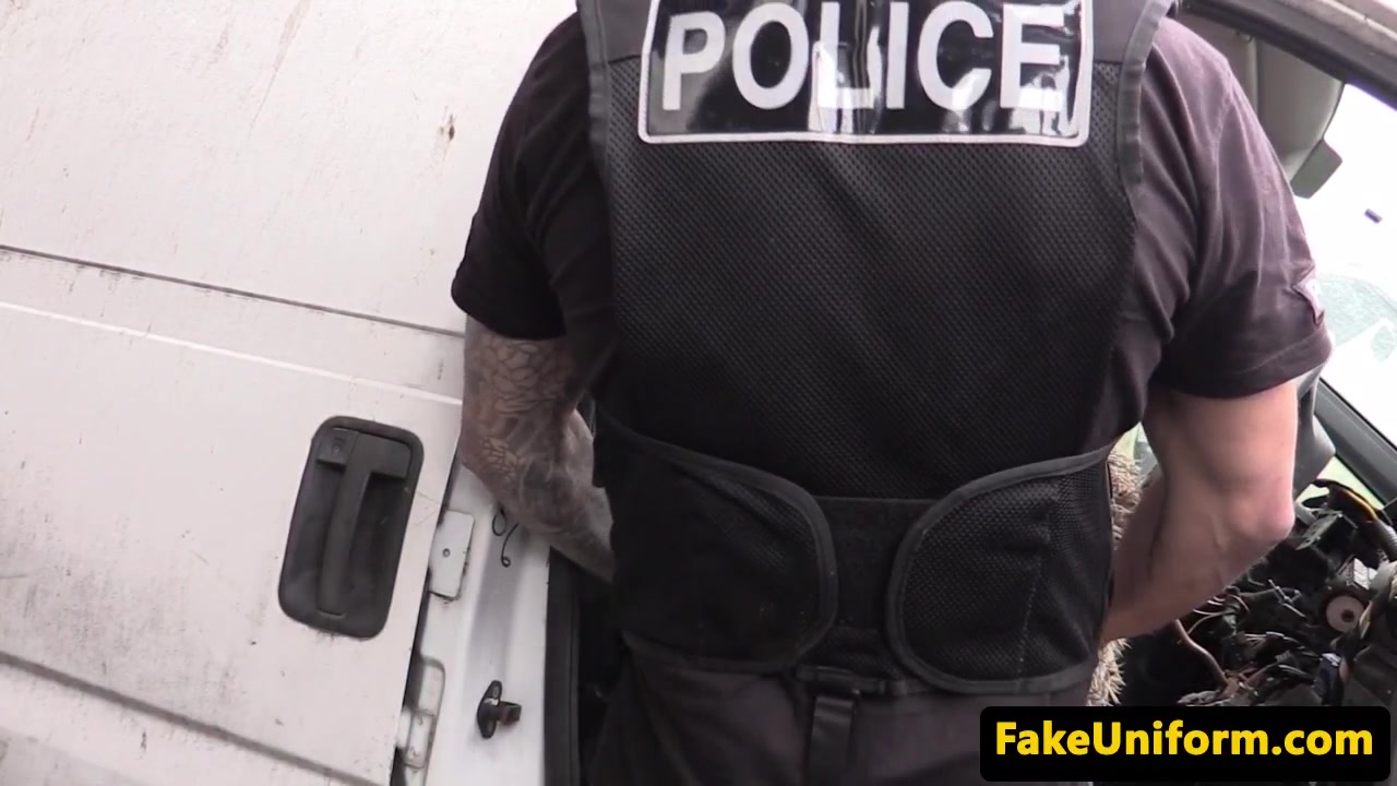 reallife UK slag rimming fake officers asshole