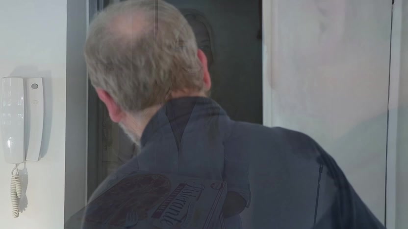 Hard-working old man satisfies a blondie.