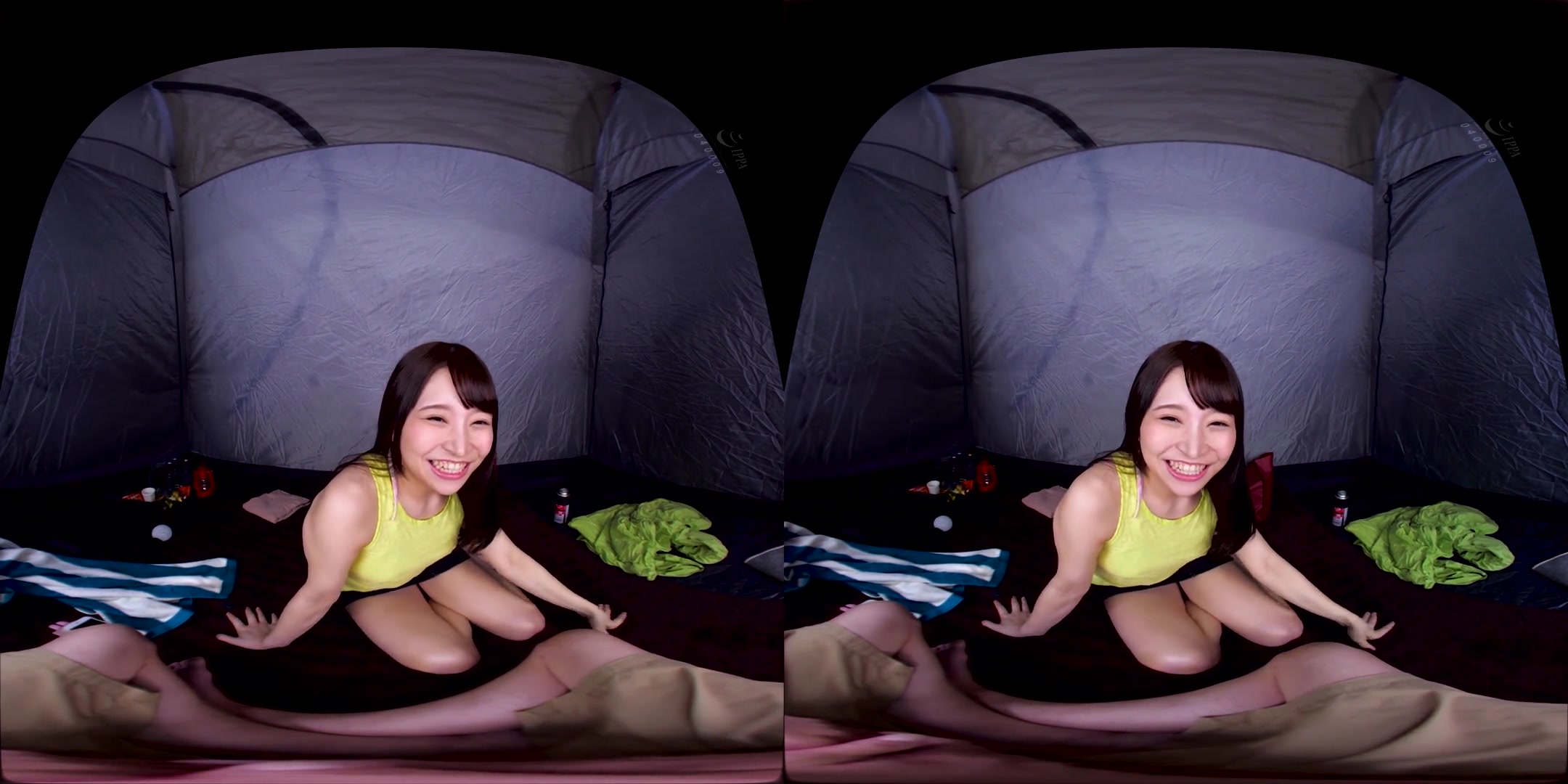 Inside the Tent at a Summer Festival 1 - Asian teen 18+ Perky Tits
