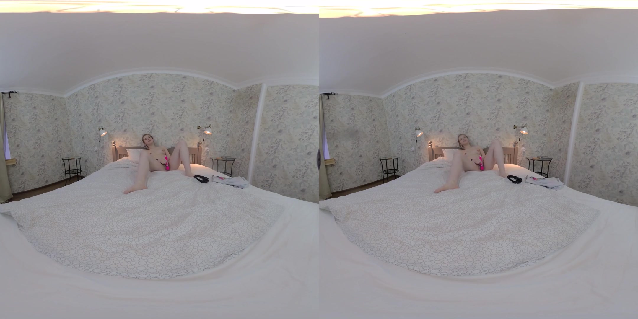 Pregnant Sandra Mea Plays With Pussy In Your Bed - Amateur Babe with a Dildo