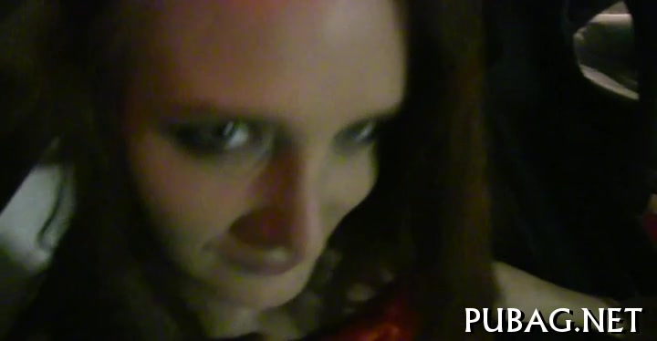 A quickie and wet blowjob