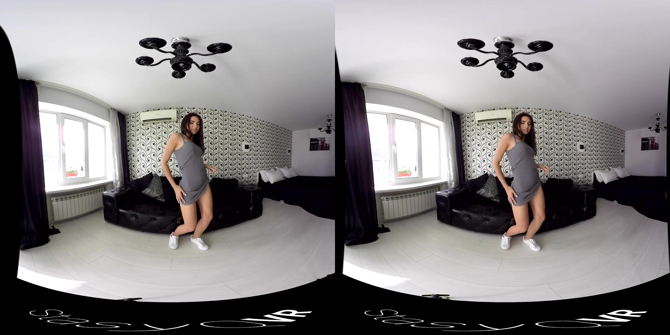Eva Jane in Stasy Strips Off Her Very Short Dress - StasyQVR