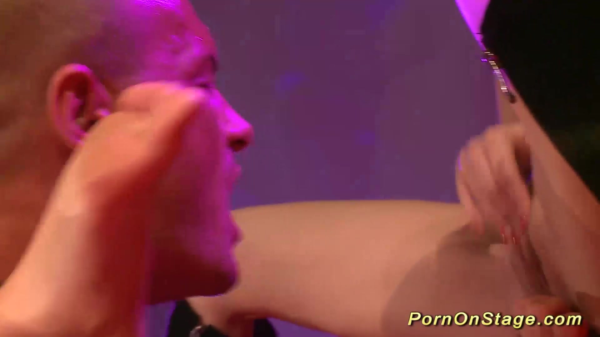 public threesome pornstage orgy