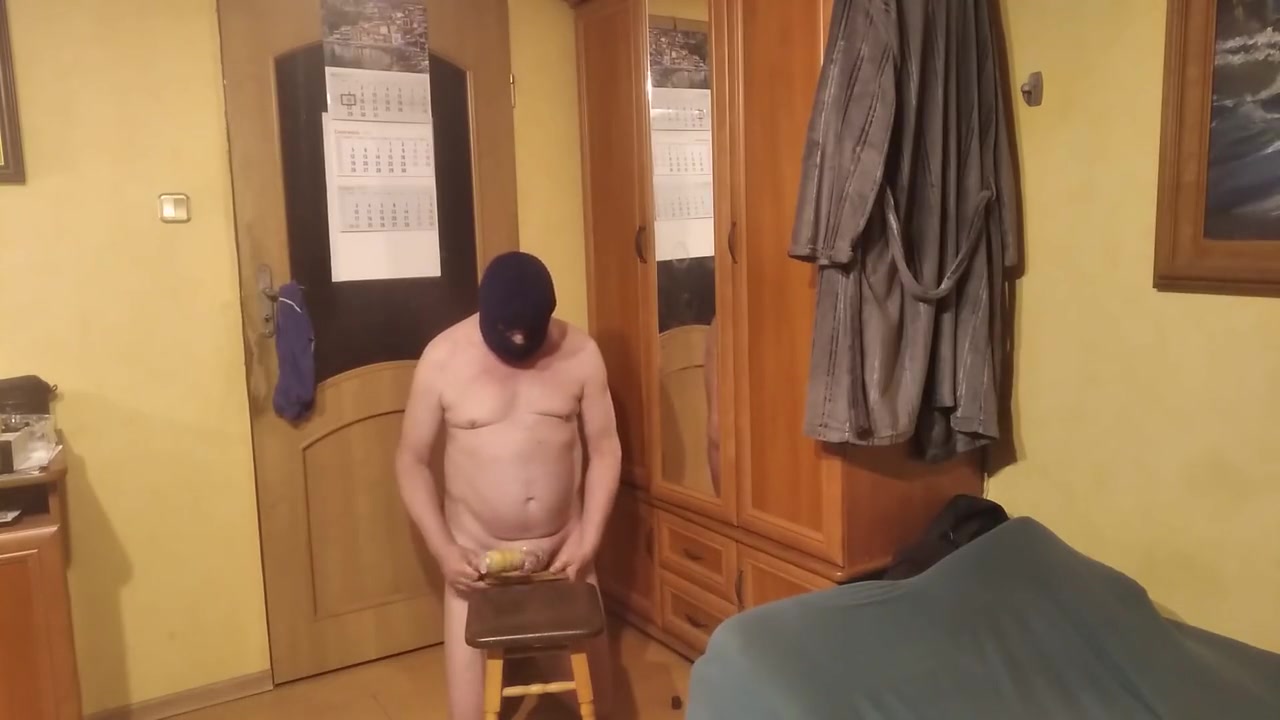 Slave Tapes Its Balls And Crush Them With A Hammer