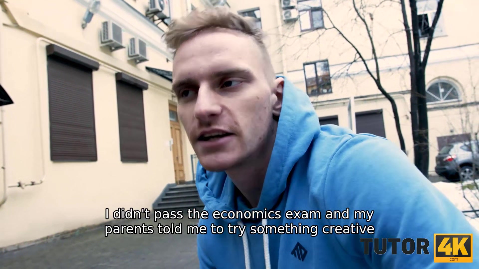 TUTOR4K. Instead of preparing for exam prankster has sex with new tutor