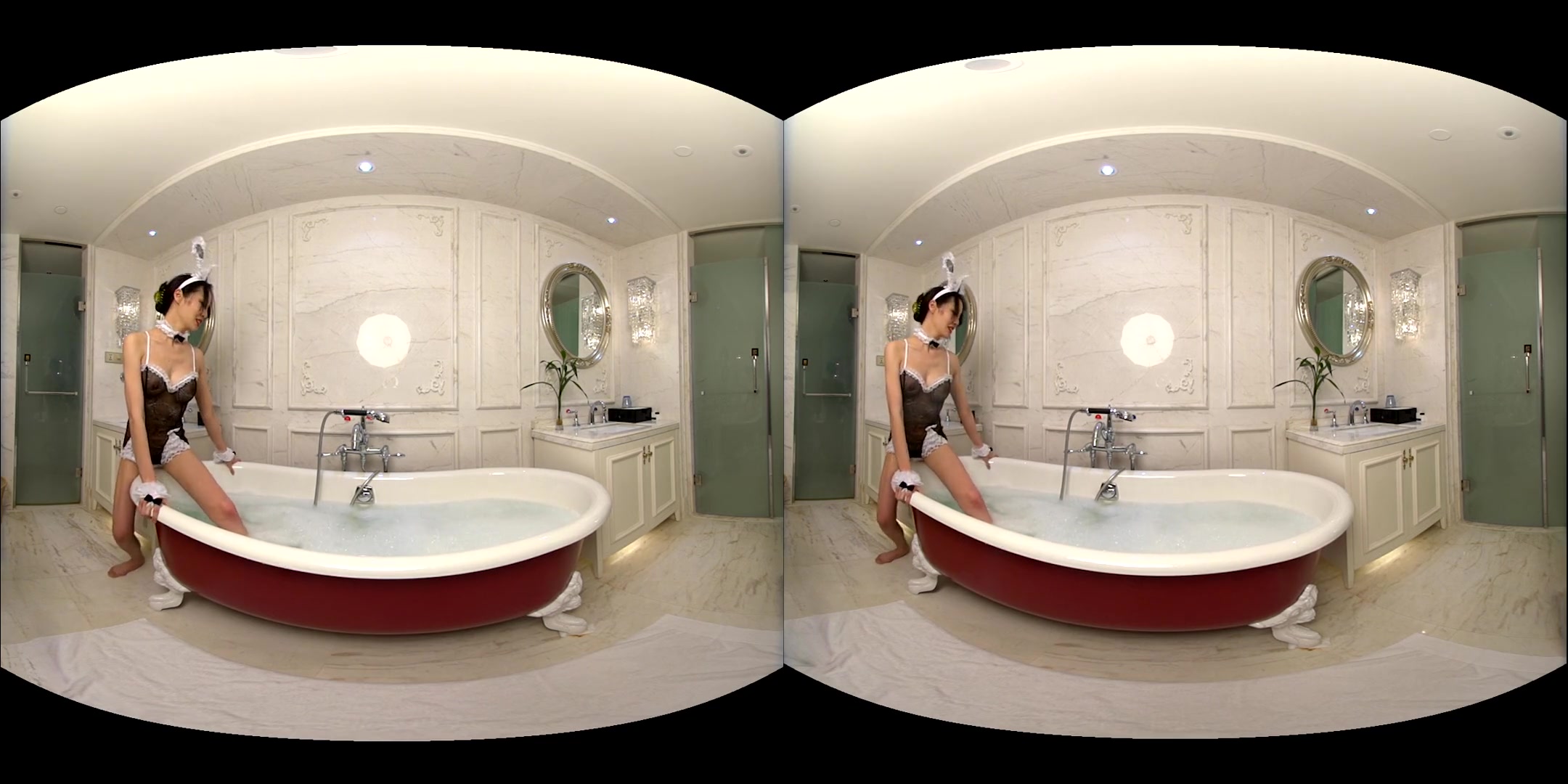 Linda Bennet in Bathroom Play with Sexy Rabbit Cosplay - OlipsVR