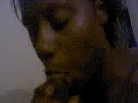 Black chick gives head