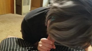  emo slut strips, grinds, and teases cock