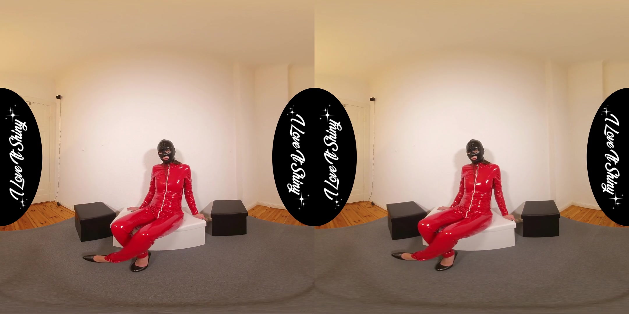 Roxy Masturbating In Hot Fetish PVC Dress - Latex Fetish Solo in a Mask