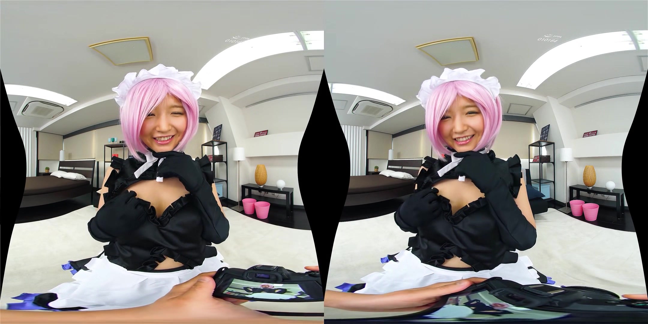 Online Hookup with the Cosplayer in a Maid Costume; Pink Hair Japanese Cosplay Hardcore JAV