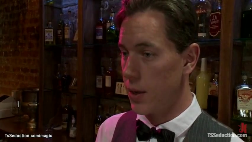 Huge Cock Ts Fucking Bartender
