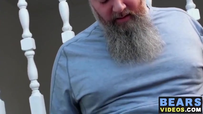 Nasty Fat Bear Makes His Cub Go On Knees To Blow His Rod