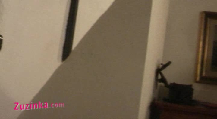 Zuzinka massages tight ass with a lot of oil