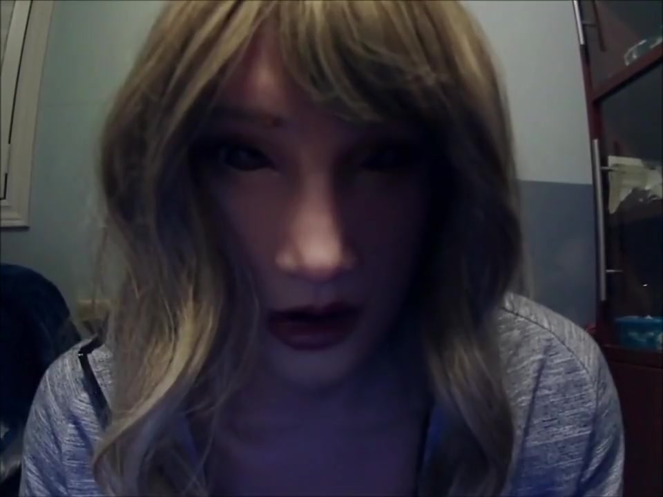 May And Anine Pt1! Masked In Female Mask May And Blonde Wig