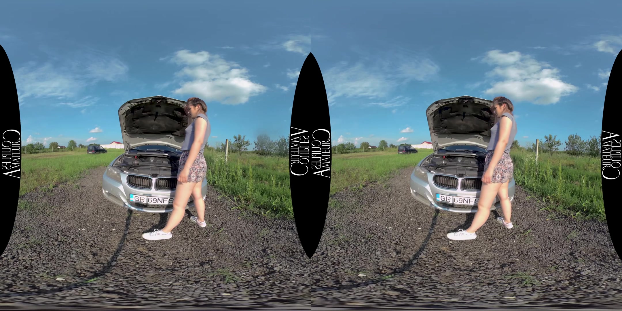 Fix my car and Fuck my pussy - AmateurCouplesVR