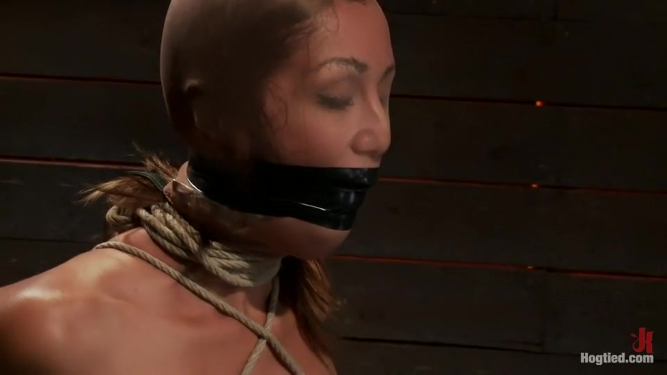 Audrey had her breast bound & huge mouth properly gagged.Nipples clamped and made to cum, & cum!