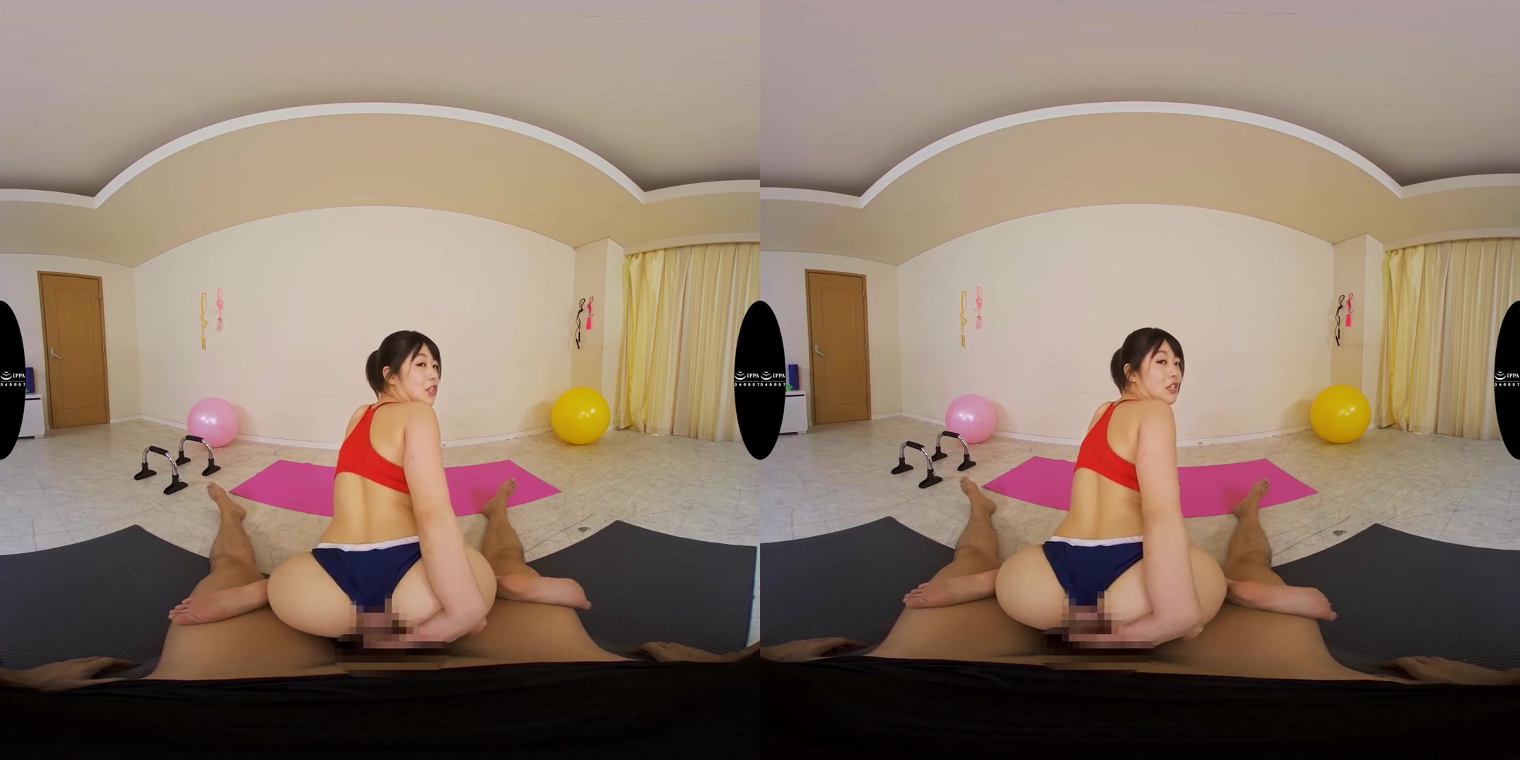 Exposing Your Instructor' Big Busty Breasts; Workout with Big Tit Japanese Babe