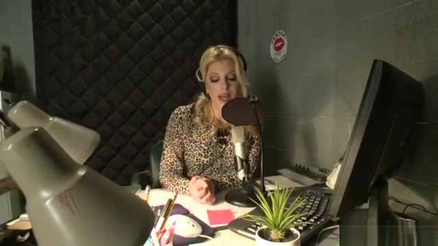 Shemale radio show host fucks listener