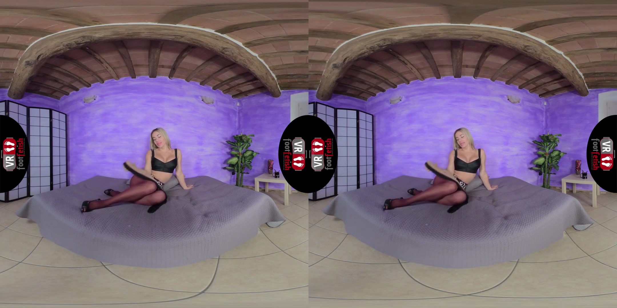 Blonde Bombshell Pamela Strong Tries On Different Pairs Of Nylons - Leg and Foot Fetish 3D Porn