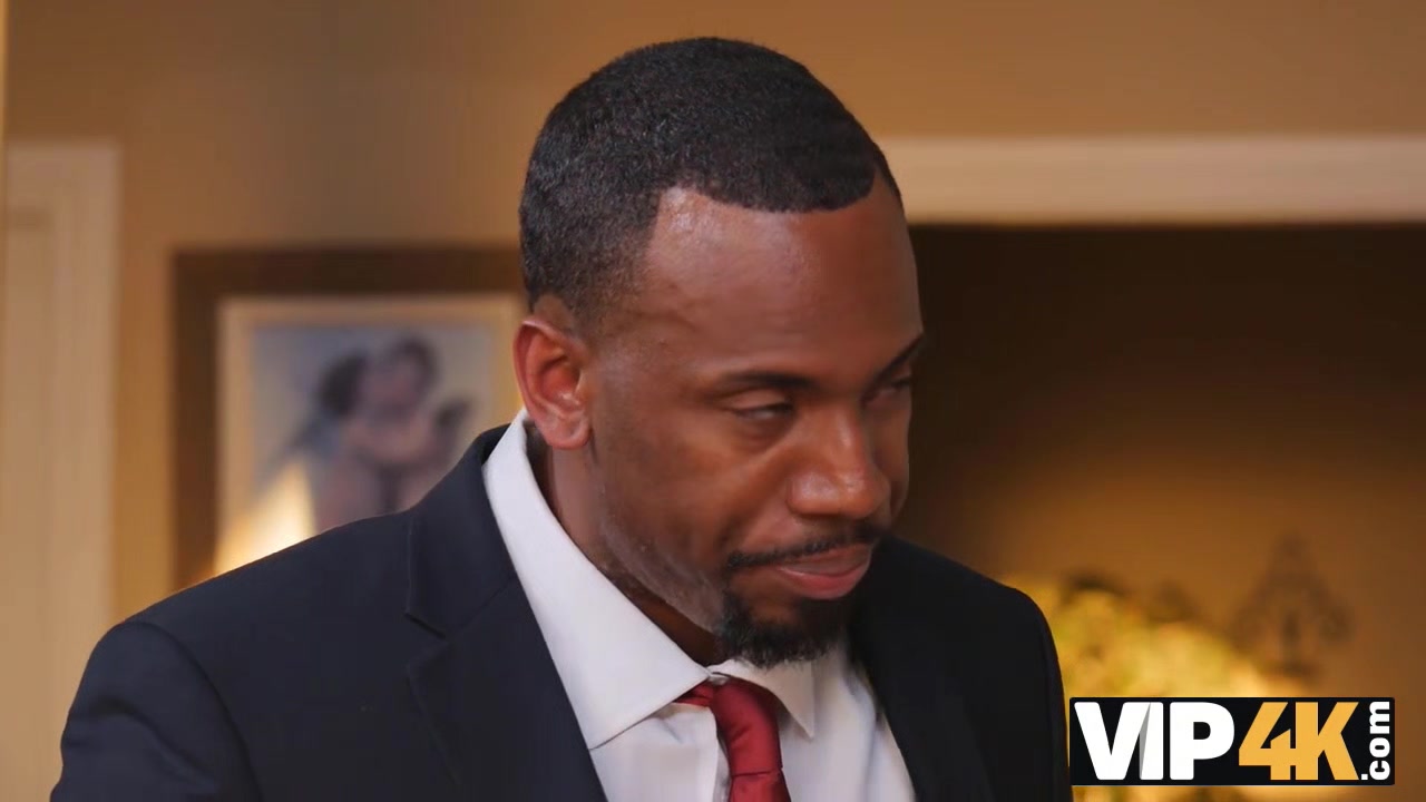 VIP4K. Excited white gal tempts Step moms black assistant into quickie