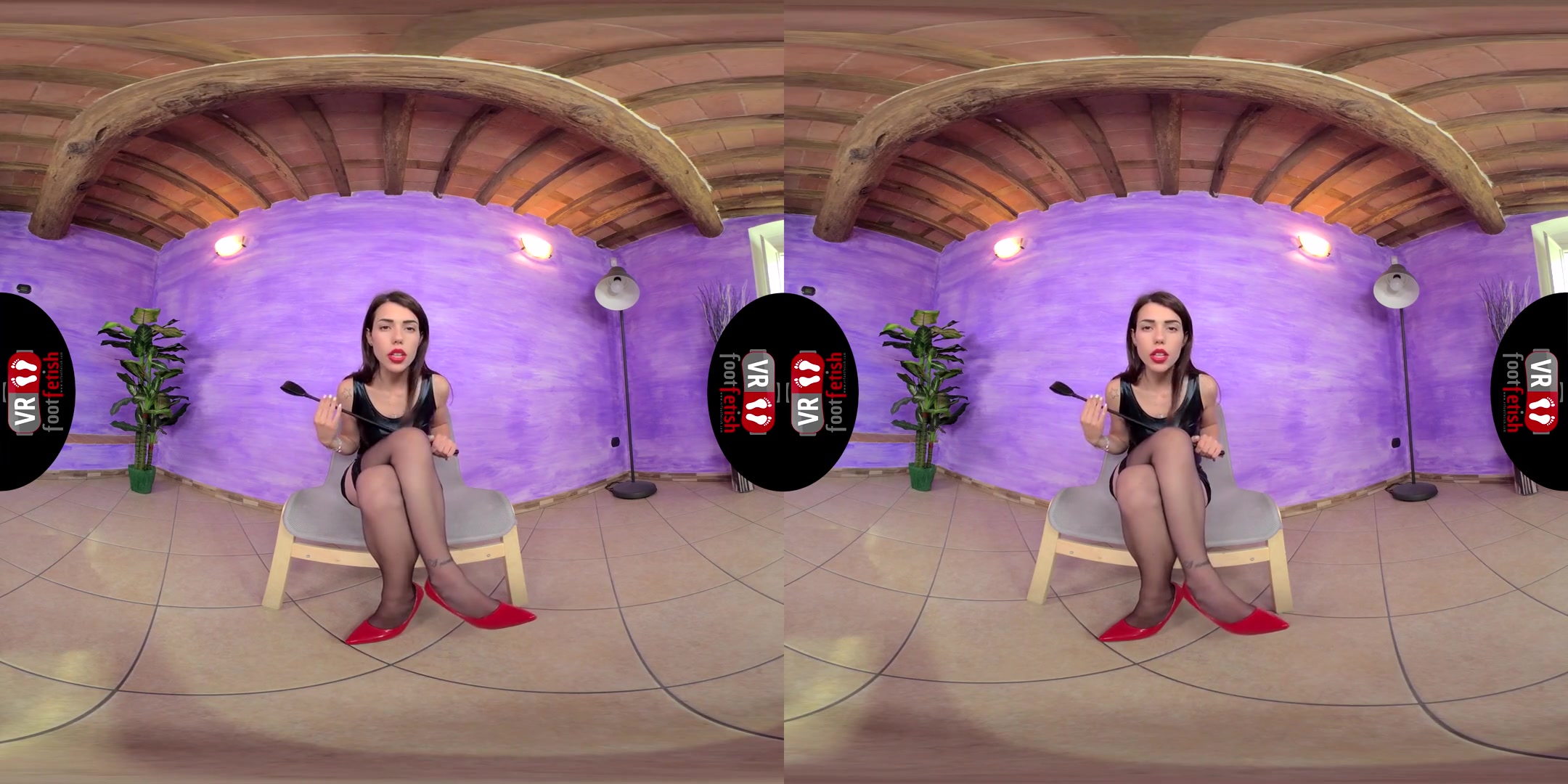 Sexy Mistress Petra Shows Off Her Amazing Feet; Foot Fetish VR Solo Nylon Stockings