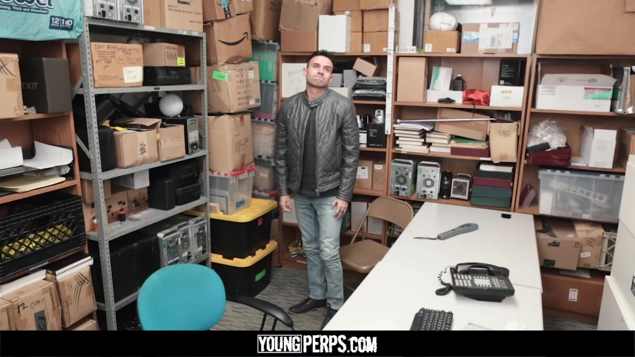 YoungPerps - Security Guard Stuffs A Thief’s Smooth Hole With Black Cock