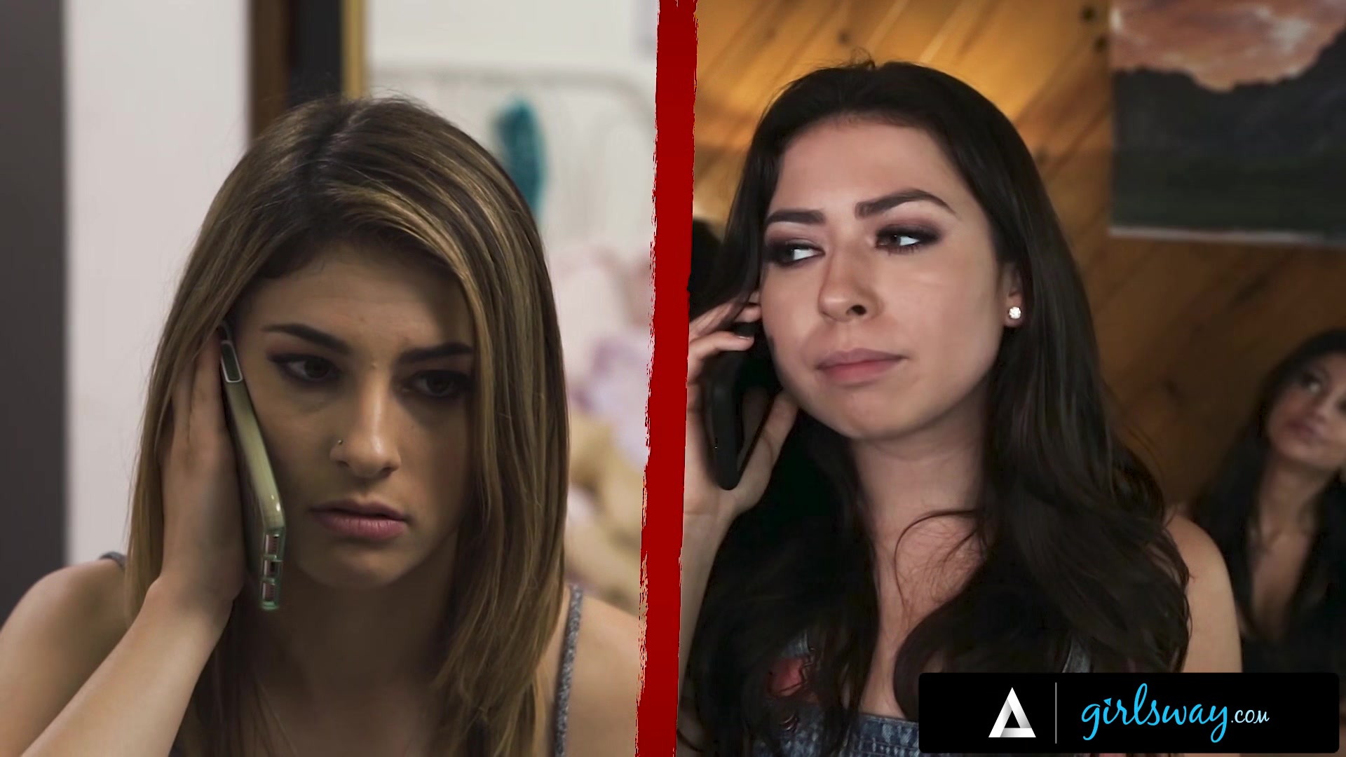 GIRLSWAY Hot teens 18+ Veronica Rodriguez And Melissa Moore Drink Each Other's Squirt