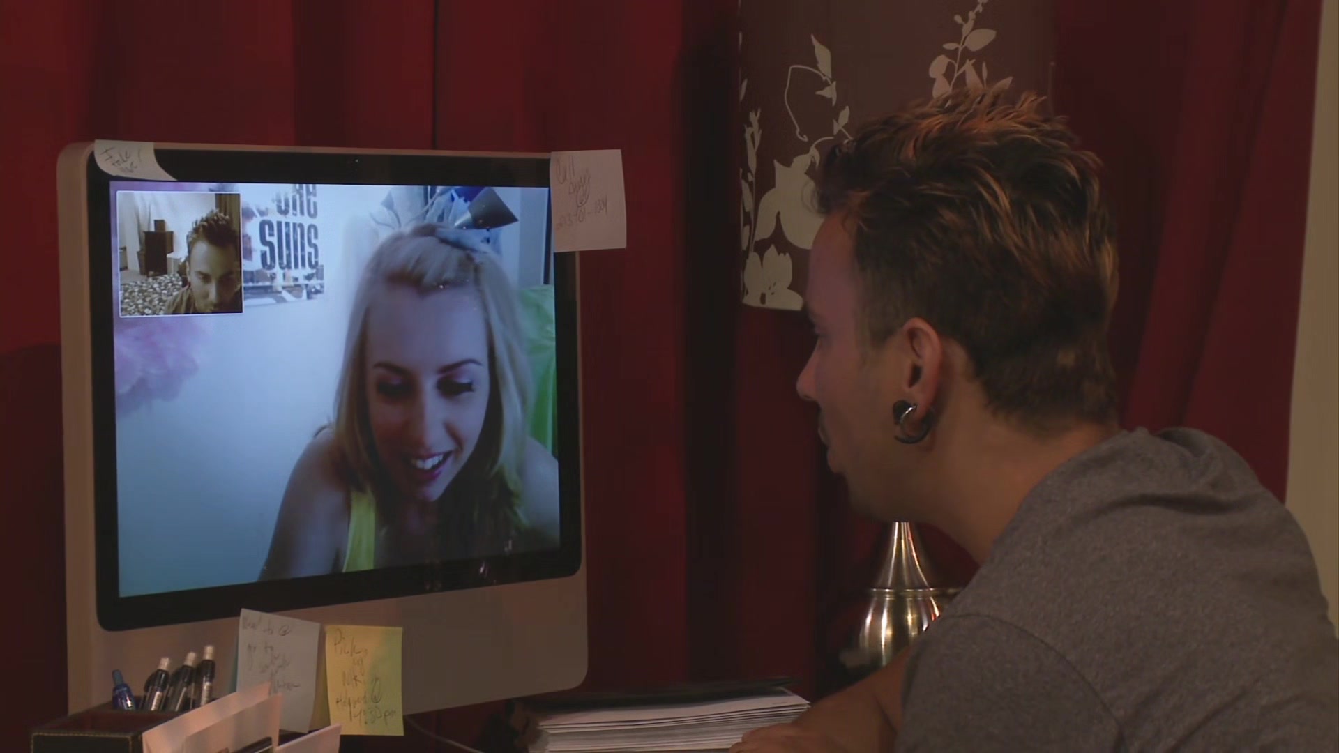Blonde Lexi Belle was feeling horny so she hit up Voodoo on the internet to Fucks A Guy She Met Online